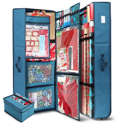 Hearth & Harbor Christmas Wrapping Paper & Holiday Accessories Storage Container