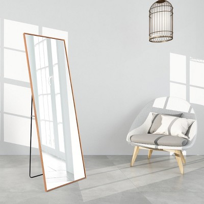 Golden State Art 65"x22" Aluminum Metal Framed Full Length Standing Mirror