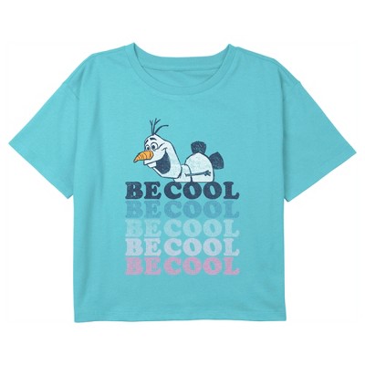 Girl's Frozen 2 Olaf Be Cool Crop T-Shirt