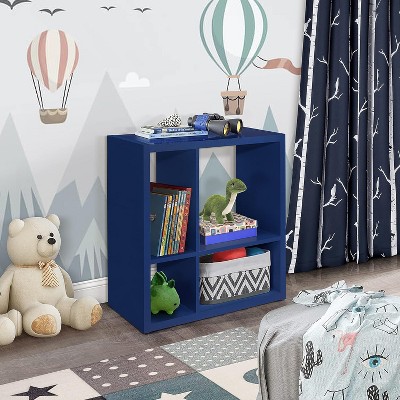 Kings Brand Furniture - Katelyn 4-Cube Open Bookcase, Kids Toy Storage Shelf Organizer