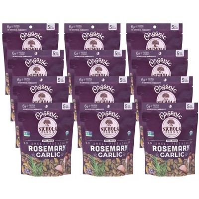 Nichols Farms No Shell Pistachios Rosemary and Garlic - Case of 12/5 oz
