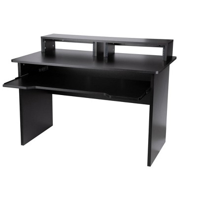 Monoprice Studio Workstation with Dual 3U Rack Bays and 66-key Keyboard Controller Tray, For Modern Home Studio - Stage Right Series