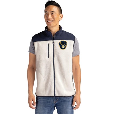 Milwaukee Brewers Cutter & Buck Cascade Eco Fleece Mens Vest
