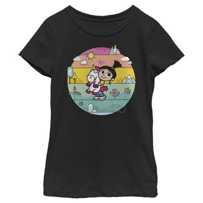 Girl's Despicable Me Minions Fluffy Unicorns T-Shirt