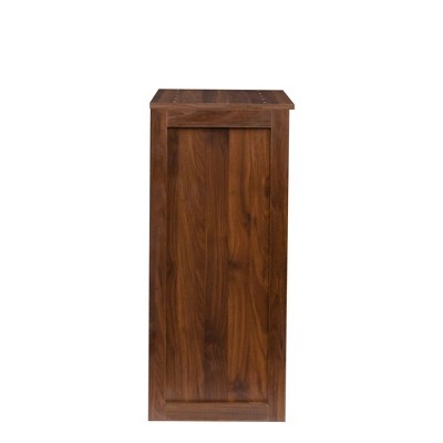 YOOCOZZ Modular Wine Bar & Buffet Cabinet with Storage Shelves & Hutch for Dining Room - Brown Walnut
