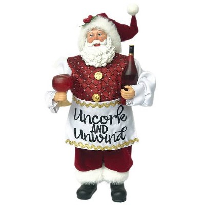 Santa's Workshop Inc. 12" Uncork and Unwind Santa