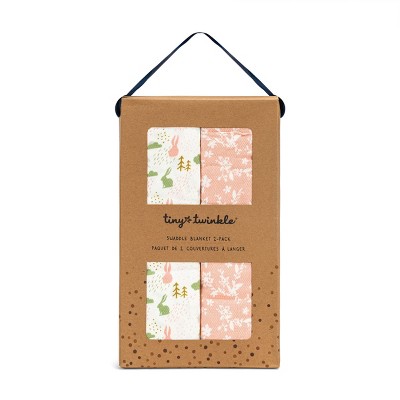Tiny Twinkle Kaffle Swaddle Blanket 2-Pack, Soft and Silky Baby Blanket for Newborns (47" x 47")