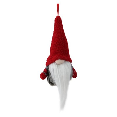 Northlight 6” Santa Gnome with Hat Ornament Christmas Ornament- Gray/Red