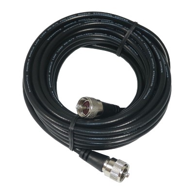 Browning® Heavy-Duty CB Antenna Coaxial Cable Assembly with Preinstalled UHF PL-259, 18 Ft. in Black
