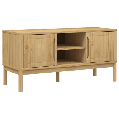 vidaXL TV Stand Entertainment Center Media Unit Furniture Solid Pine Wood