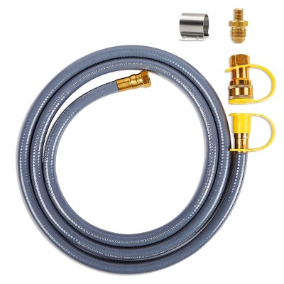 Natural Gas Conversion Kit - Real Flame: Rubber Material, 120" Length, Patio Gas Line Parts, 1-Year Warranty