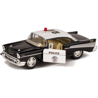 KiNSMART 1957 Chevy Bel Air Coupe 1:40 Scale 5" Die Cast Metal Classic Toy Car (Rescue Police)