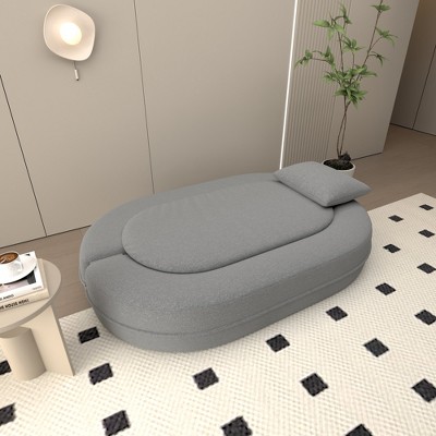 CAVINAS Convertible Sleeper Sofa Bed with Cylindrical Pillow,Corduroy Folding Mattress Couch with Fixed-Shape Frame,Floor Sofa for Living Room