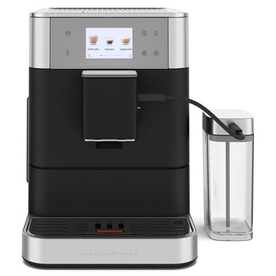 KitchenAid Fully Automatic Espresso Machine KF7 with Milk Attachment Cast Iron Black