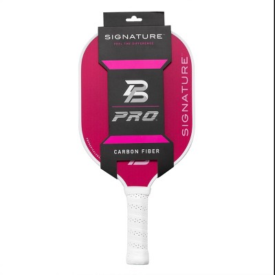 PBPRO Signature Carbon Fiber Pickleball Paddle - Pink: Polypropylene Core, 4-1/4" Grip