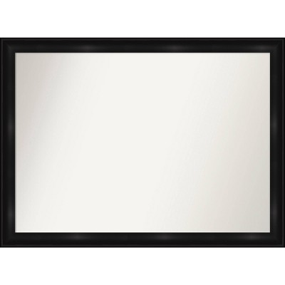 42" x 31" Non-Beveled Grand Black Narrow Wall Mirror - Amanti Art: Modern, Polystyrene Frame, Wall Mounted
