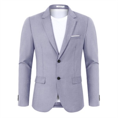 Clearlove Mens Slim Fit Two Button Suit Jacket Classic Notch Lapel Blazer Professional Tailored Dress Coat Wedding Business Formal Wear