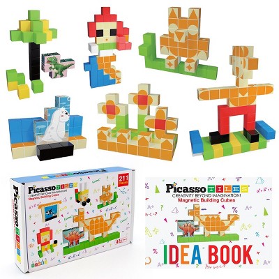 PICASSO-TILES 103 PC Magnetic Building Puzzle Cubes Set for Kids Ages 3+
