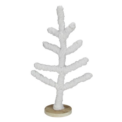 Northlight Yarn Wrapped Christmas Tree - 19.5" - White