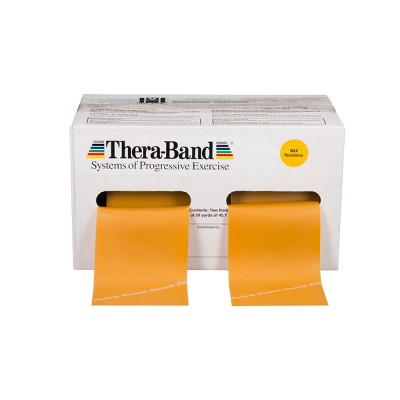 THERABAND Resistance Bands, 50 YD, Gold, Max Thickness, 14.2 LBS Resistance, Level 8