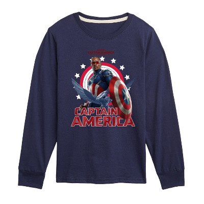 Boys' - Marvel - Captain America Sam Wilson Long Sleeve Graphic T-Shirt