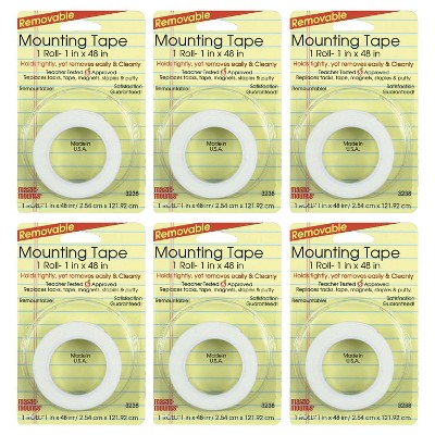 Magic-Mounts® Removable Magic Mounting Tape, 1" x 48", 6 Rolls