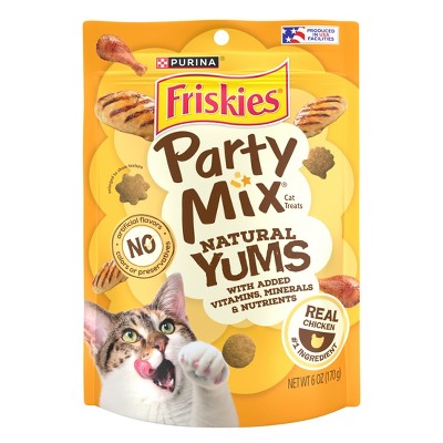 Purina Friskies Party Mix Chicken Natural Yums Crunchy Cat Treats