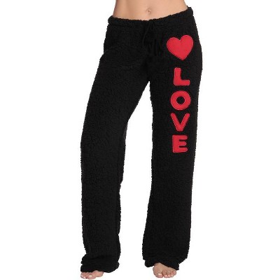 Just Love Womens Plush Faux Sherling Soft Pajama Pants - PJ Bottoms Sleepwear