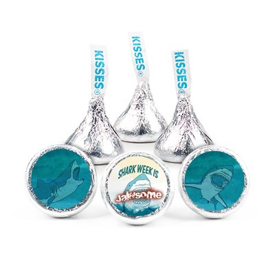 85 pcs Shark Week Milk Chocolate Hershey's Kisses - Jawsome - No Assembly Required - By Just Candy