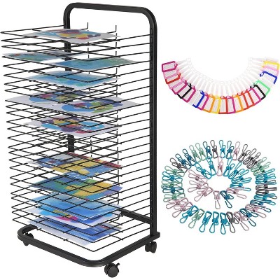 Art Drying Rack with Removable Shelf, Mobile Paint Drying Rack / Canvas Organiser, Art Studio & Classroom