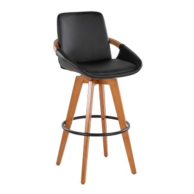 LumiSource Cosmo Counter Height Barstool Walnut