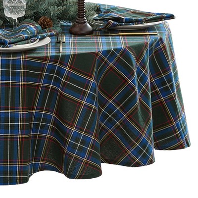 Elrene Stowe Tartan Holiday Plaid Tablecloth - Elrene Home Fashions