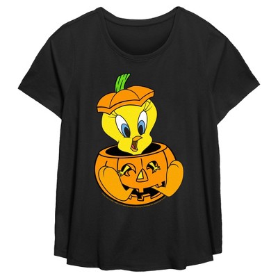 Women's Looney Tunes Tweety Pumpkin T-Shirt