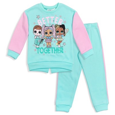 L.O.L. Surprise! Luxe Fleece Sweatshirt Jogger Pants Outfit Set Little Kid to Big Kid