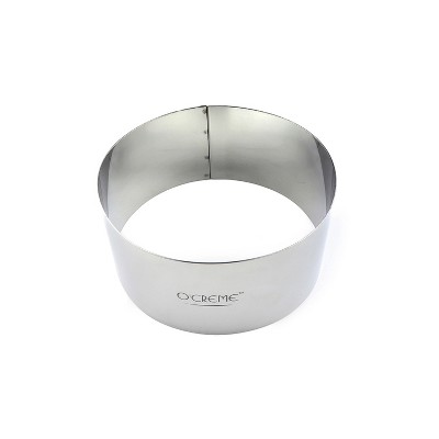 O'Creme Cake Ring, Stainless Steel, Round, 6" Dia x 2-3/4" High