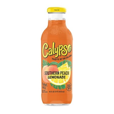 Calypso Southern Peach Lemonade - 16 fl oz Glass Bottle