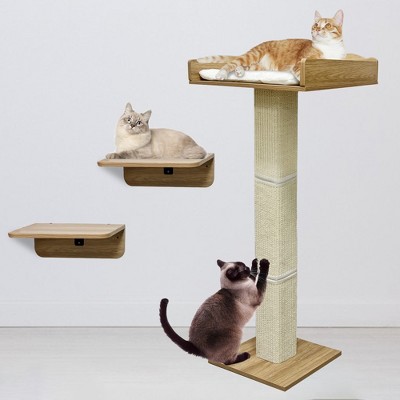 40" Tall Cat Scratching Post, Sisal Scratching Post- for Most Cat Climbing, Cat Window Perches with Suction Cups