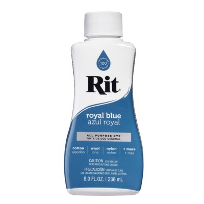 Rit 8oz All-Purpose Dye - Royal Blue: Liquid, Non-Toxic, Low-Odor, for Wood, Canvas, Textiles, Paper