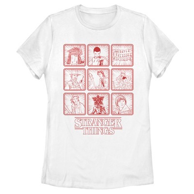 Women's Stranger Things Line Art Box Up T-Shirt