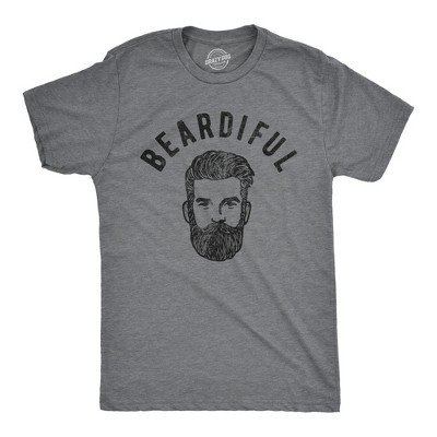 Mens Beardiful T Shirt Funny Good Looking Facial Hair Novelty Handsome Graphic Tee for Guys - Crazy Dog Men's T Shirt With Sarcastic Sayings