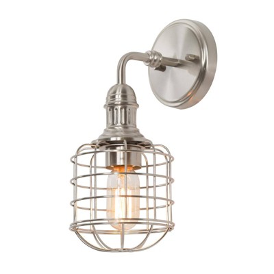 LNC Classic 5.5-in Polished Nickel Bathroom Vanity Light, Transitional, 1-Light