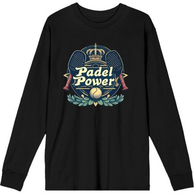 Padel Tennis "Padel Power" Adult Crew Neck Long Sleeve Tee