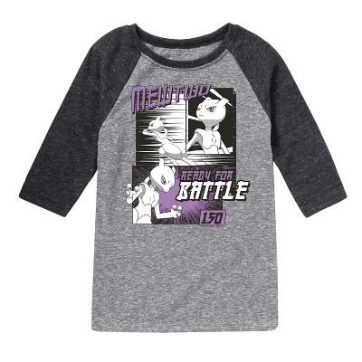 Boys' - Pokémon - Mewtwo Ready For Battle Raglan Graphic T-Shirt