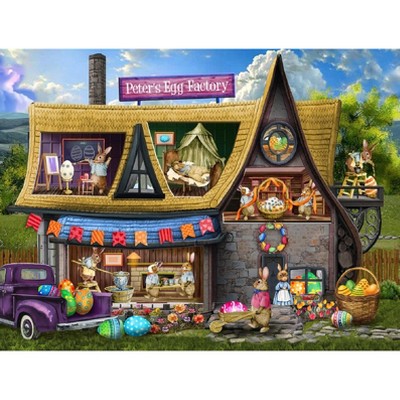 Sunsout Peter's Egg Factory 300 pc Easter Jigsaw Puzzle 29830