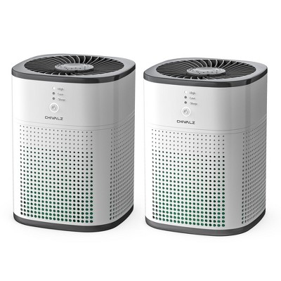CHIVALZ 2 Pack Air Purifier for Bedroom, Air Purifiers for Home Bedroom, Quiet Air Cleaner with 24dB Sleep Mode, H13 HEPA Filter for Pet