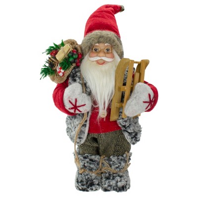 Northlight Santa Claus with Presents and Sled Standing Christmas Figure - 12"