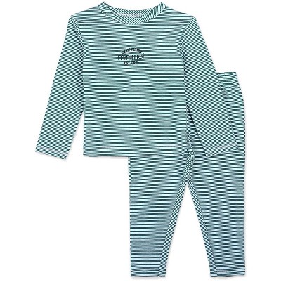 MiniMoi 2 Piece Kids Mini-Stripe "Generation MiniMoi" Pajama Set