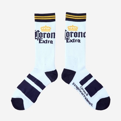 Men's Corona Athletic Crew Socks - Off-White 6-12