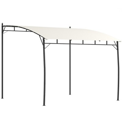 Outsunny Pergola with UV-Resistant Canopy, Outdoor Sun Shade Shelter for Porch, Patio, Deck, Backyard