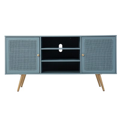 Alsterson Media Stand with Storage - Blue - SEI